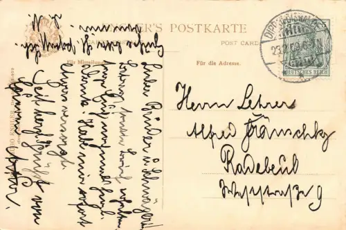 Dippoldiswalde Totalansicht Postkarte AK 1909