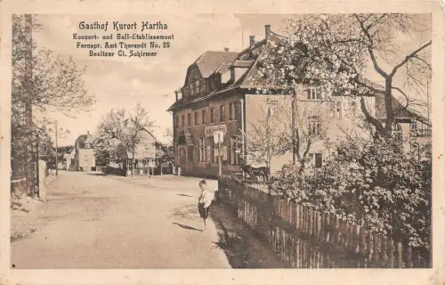 Gasthof im Kurort Hartha Sachsen Postkarte AK 1917