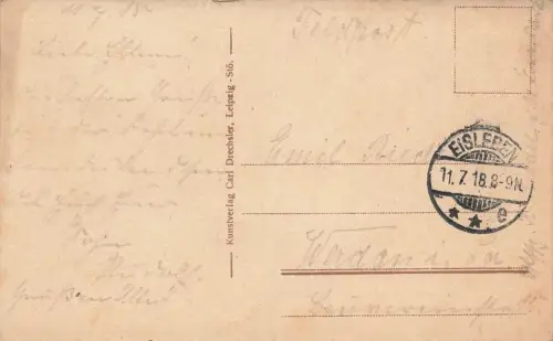 Stadtansicht von Eisleben Sachsen-Anhalt Postkarte AK 1918