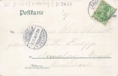 Gruss aus Reichenbach Gasthof Reichenbach und Schule Sachsen Litho AK 1904