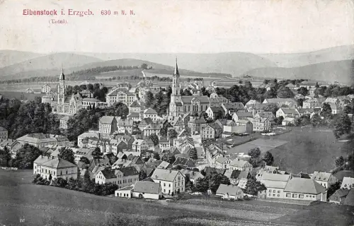 Eibenstock i. Erzgeb. Total 630 m N. N. Postkarte 1907