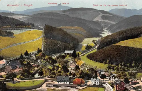Stadtansicht Blauental Erzgebirge Sachsen Postkarte