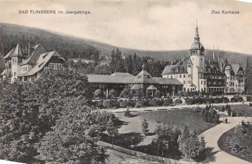 Bad Flinsberg im Isergebirge Das Kurhaus Postkarte AK