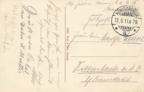 Partie an der Promenade in Königsbrück Sachsen Postkarte AK 1917