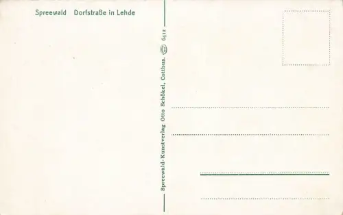 Dorfstraße in Lehde im Spreewald Brandenburg Postkarte AK