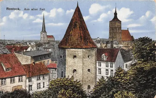 Rostock Aus alter Zeit Postkarte AK