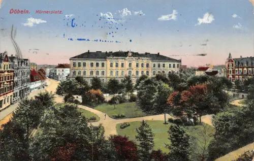 Döbeln Körnerplatz Postkarte 1915