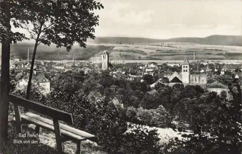 Blick von den Alpen in Bad Herzfeld Hessen Postkarte AK 1934