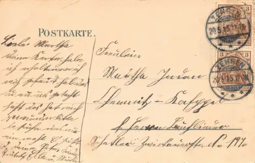 Gruss aus Meissen mit Dampfer Meissen Postkarte 1915