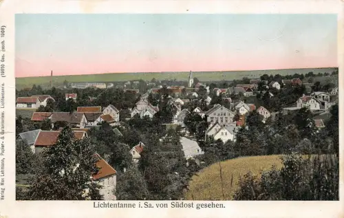 Lichtentanne i. Sa. von Südost gesehen Postkarte