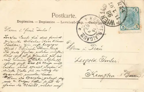 Kahlenberg-Hotel in Wien Österreich Postkarte AK 1907