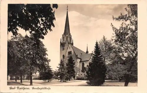 Bad Nauheim Bonifatiuskirche Postkarte AK 1937