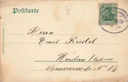 Gruss aus Freienfels bei Weilburg an der Lahn Hessen Postkarte AK 1903