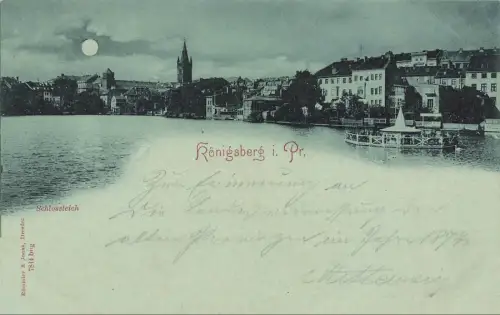 Königsberg i. Pr. (Kaliningrad) Schlossteich Postkarte AK