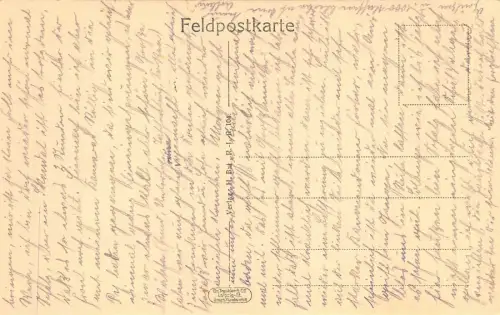 Kompagnie-Schuster im Unterstand Patriotika Postkarte