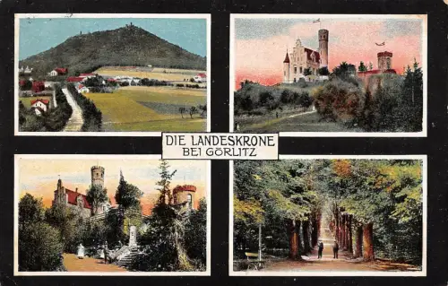 Die Landeskrone bei Görlitz Postkarte 1915