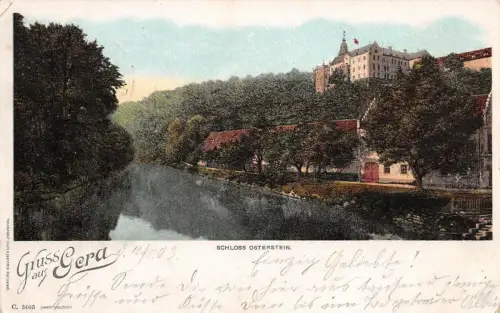 Gruss aus Gera Schloss Osterstein AK 1903
