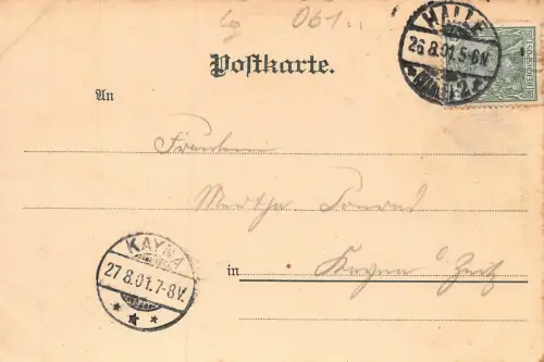 Kaiser Wilhelm-Denkmal zu Halle a.S. AK 1901