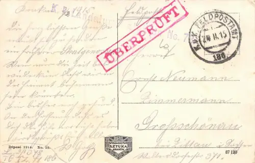 Krakau Marienkirche von der Seite des Tuchhauses Feldpostkarte AK 1915