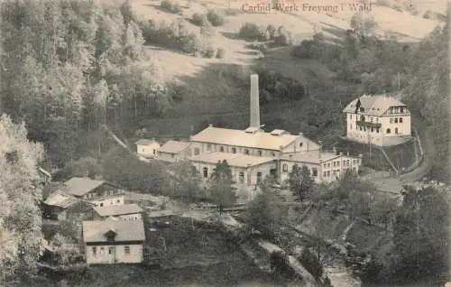 Ansicht Carbid-Werk in Freyung im Wald Bayern Postkarte AK