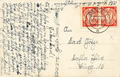 Heubude Strandhalle Ostseebad Danzig Postkarte AK 1937