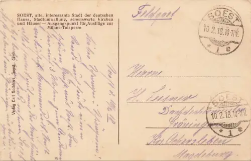 Soest Paulikirche Postkarte AK 1918