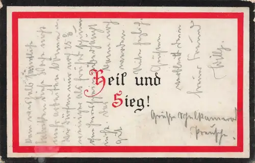 Heil und Sieg! Patriotika Postkarte AK 1916