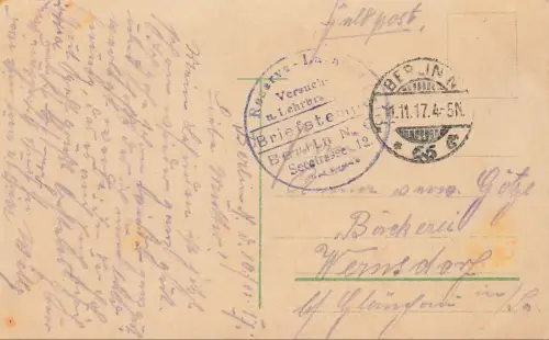Unter den Linden, Ecke Friedrichstraße Berlin Postkarte AK 1917