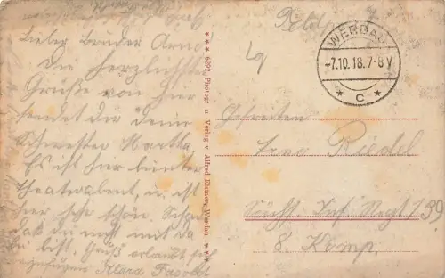 Ball- und Garten Etablissement Gasthof Langenhessen Sachsen Postkarte AK 1918