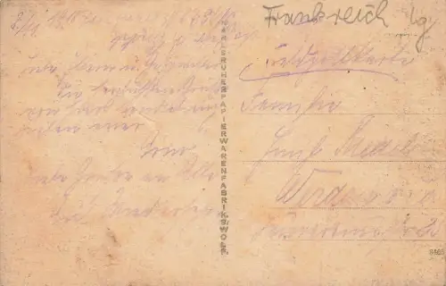 Ansicht Diedenhofenerstraße in Ueckingen Frankreich Postkarte AK 1918