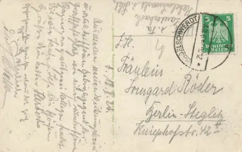 Eisenbahnbrücke mit Lok Habelschwerdt Schlesien Postkarte AK 1924