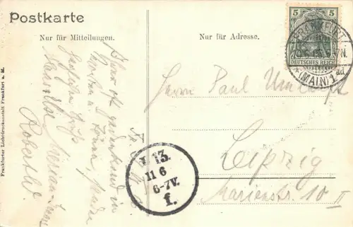 Rathaus Frankfurt a. M. Straßenbahn AK 1906