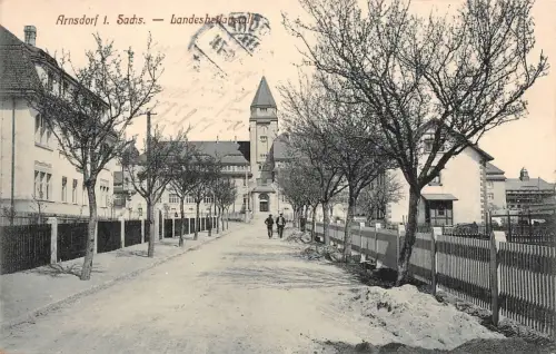 Landesheilanstalt in Arnsdorf Sachsen Postkarte AK 1916