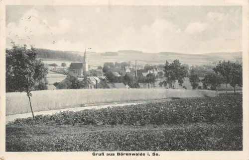 Gruß aus Bärenwalde Sommerfrische Sachsen Postkarte AK 1929