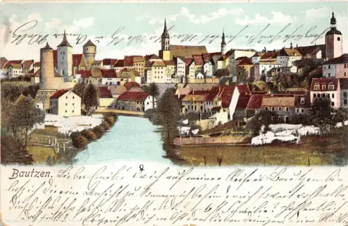 Bautzen Ansicht Kirche Postkarte AK 1903