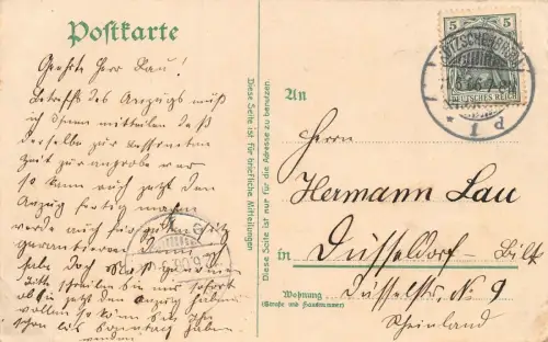 Gasthof Goldner Anker Kötzschenbroda bei Dresden Sachsen Litho Postkarte AK 1906