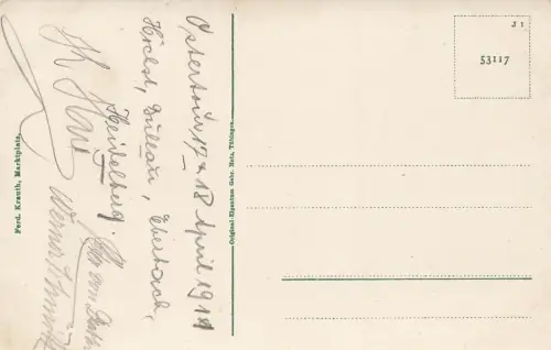 Stadtansicht mit Brücke Eberbach am Neckar Baden-Württemberg Postkarte AK 1911