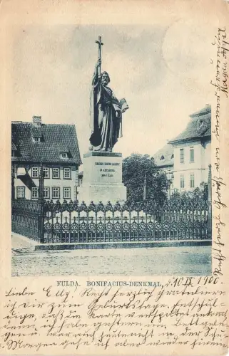 Bonifacius-Denkmal in Fulda Hessen Postkarte AK 1900