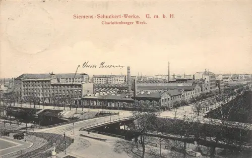 Charlottenburg Berlin Siemens Schuckert Werk Postkarte 1908