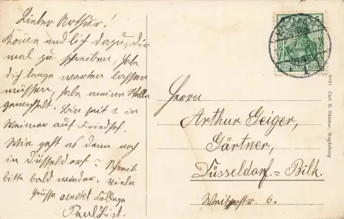 Markt mit Lucas Cranach-Haus in Weimar Thüringen Postkarte AK 1910