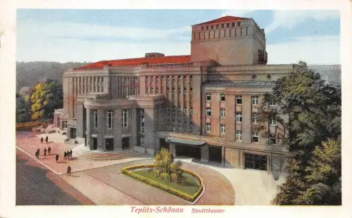 Teplitz-Schönau (Teplice) Stadttheater Postkarte AK