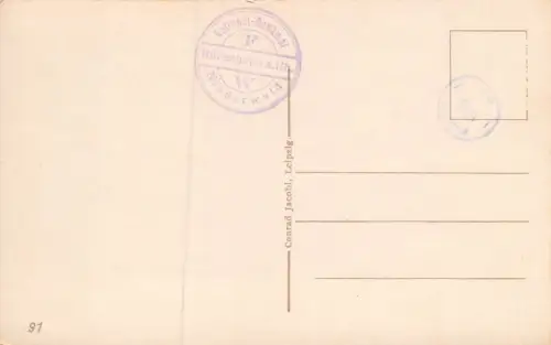 Rüdesheim Rheinstrasse Dampfer Garage National-Denkmal Niederwald Postkarte AK