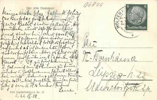 Dessau Aus deutschen Landen Der alte Dessauer Postkarte AK