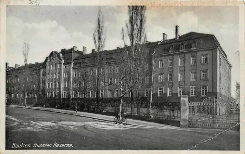 Husaren Kaserne in Bautzen Sachsen Postkarte AK 1940
