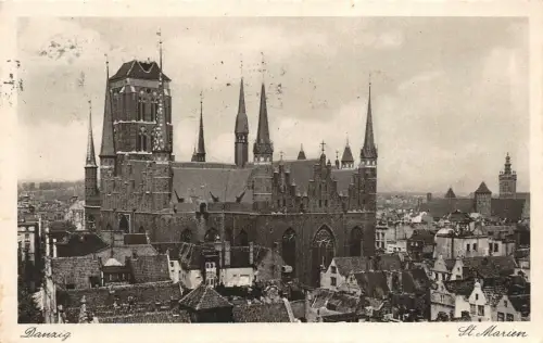 Danzig St. Marien Postkarte AK 1940