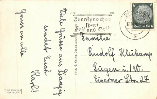 Danzig St. Marien Postkarte AK 1940
