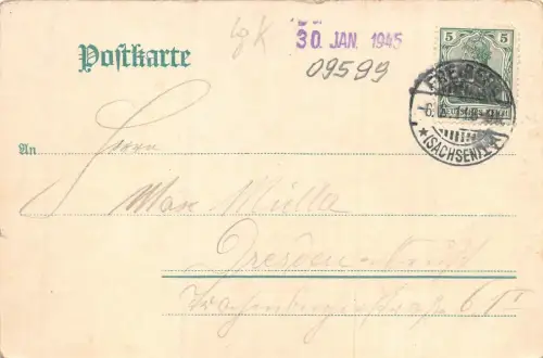 Freiberg i. S. Brunnendenkmal Otto d. Reichen Postkarte AK 1911