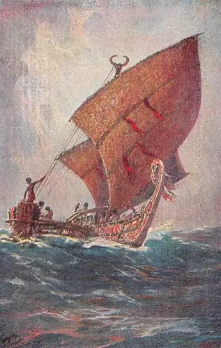 Kolonialkriegerdank Das Letzte Boot von der Insel Ugomes Patriotika Postkarte