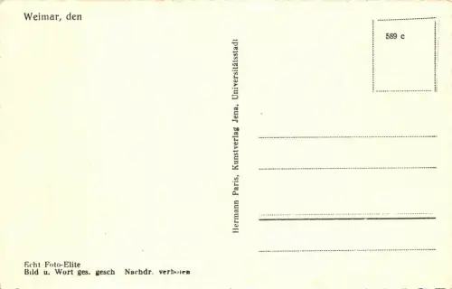 Weimar Schloss Postkarte AK