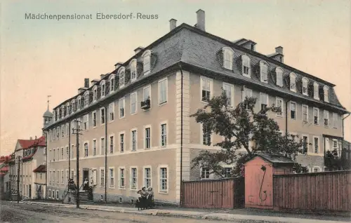 Ebersdorf - Reuss Mädchenpensionat Postkarte 1914